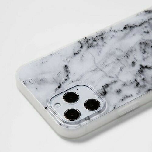 heyday Apple iPhone 12/iPhone 12 Pro Antimicrobial Case (White Marble)