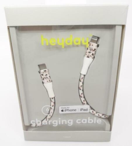 Heyday Charging Cable LTNG to USB-C Braided Cable for iPhone - 6ft - Light Tort