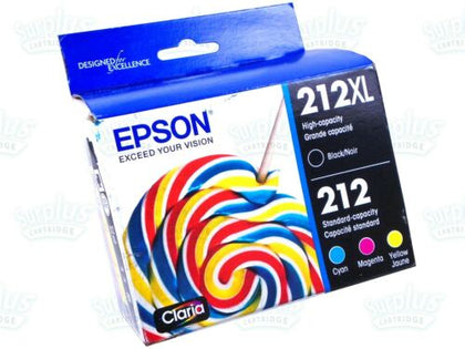 4pk Genuine Epson 212XL Black 212 Color Expression Home XP-4100 XP-4105 WF-2830