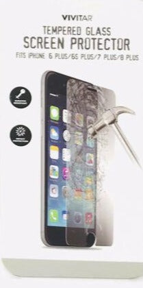 VIVITAR Tempered Glass Screen Protector For iPhone 6 Plus/6s Plus/7 Plus/8 Plus