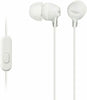 Sony MDREX15AP Fashion Color EX Series Earbud Headset w/ Mic (White) MDREX15AP/W