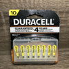 Duracell Size 10 Hearing Aid Batteries - 16 Pack - Easy-Fit Tab 