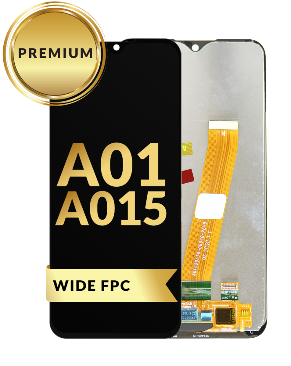 Galaxy A01 (A015/2020) LCD Assembly (BLACK) (Wide FPC Connector) (Premium/Refurbished)