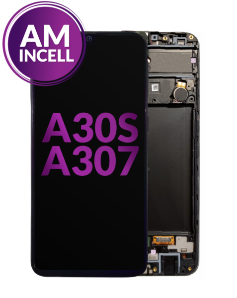 Galaxy A30S (A307/2019) LCD Assembly w/Frame (BLACK) (Aftermarket INCELL)