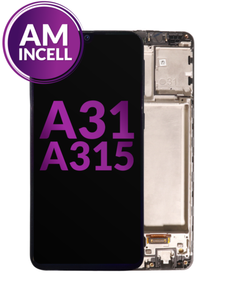 Galaxy A31 (A315/2020) LCD Assembly w/Frame (BLACK) (Aftermarket INCELL)
