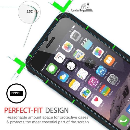 Tempered Glass Screen Protector for iPhone 6, 7 & 8